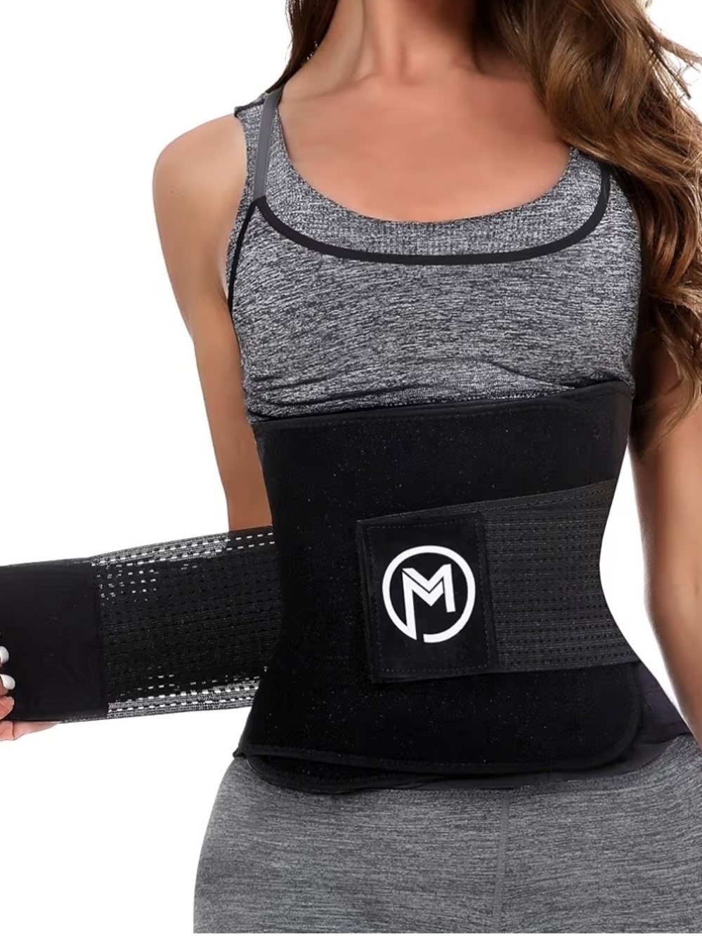 NWT Black Women's Waist Trainer Belt for Workout Support